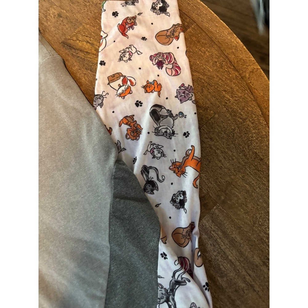 Disney Pants Womens Small White Gray Relaxed Sleepwear Aristocats - Picture 5 of 9